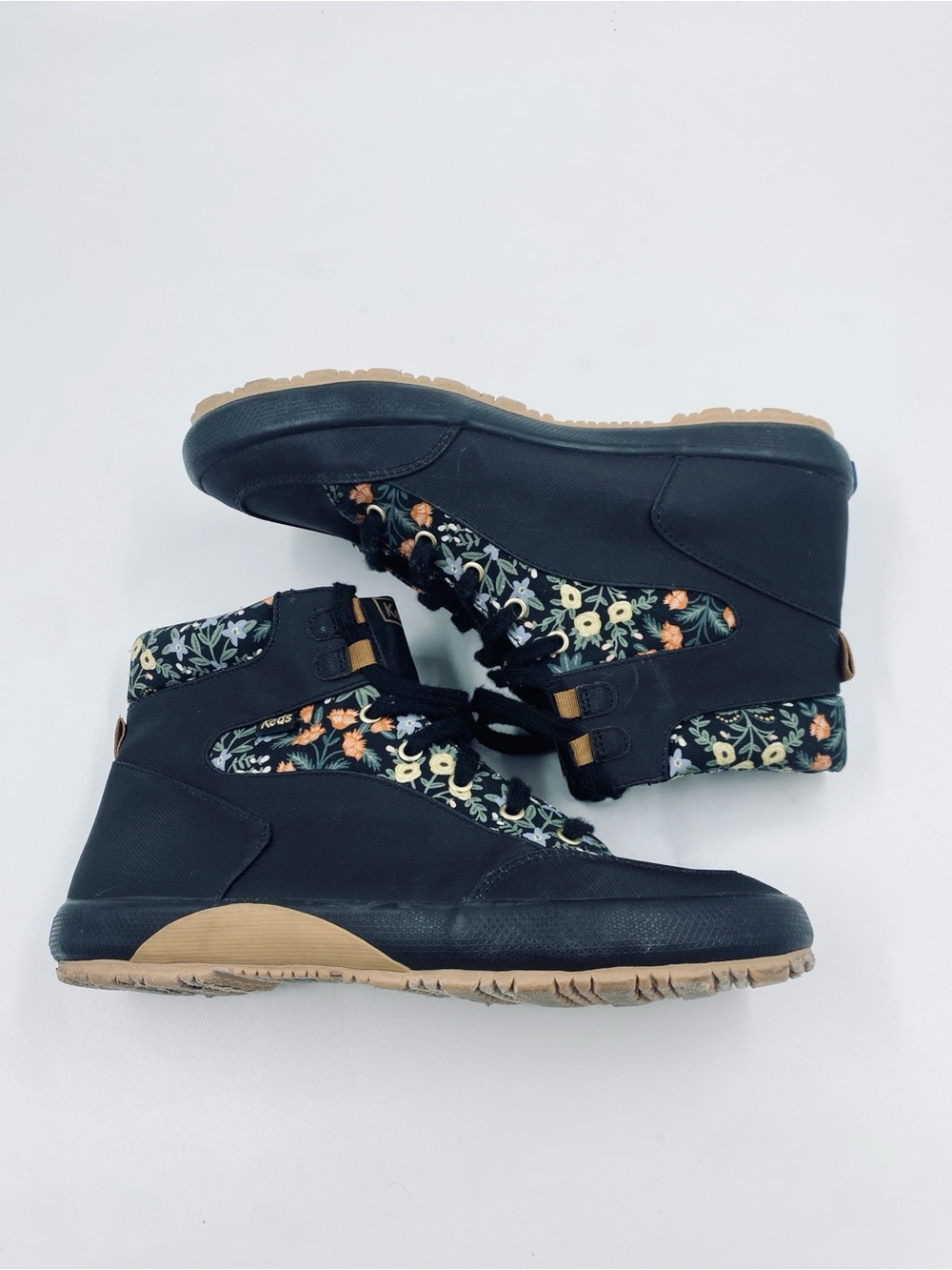 Keds Rifle Paper Co High Top Floral Sneakers 9 EUC - Picture 4 of 6